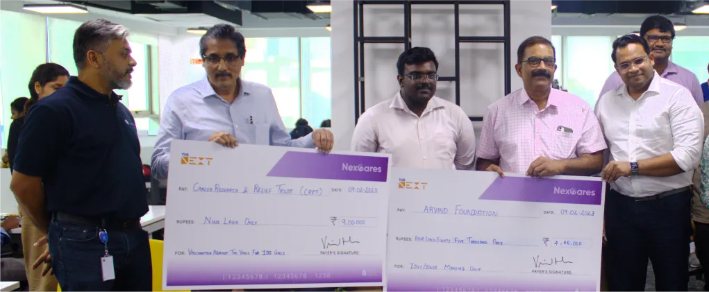 TVS Next NexCares donation presentation