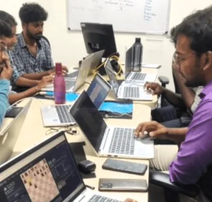 Nexians collaborating in the NexGarage lab