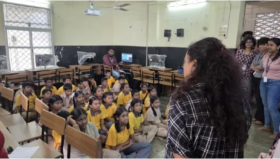 Waste-awareness CSR session at a school